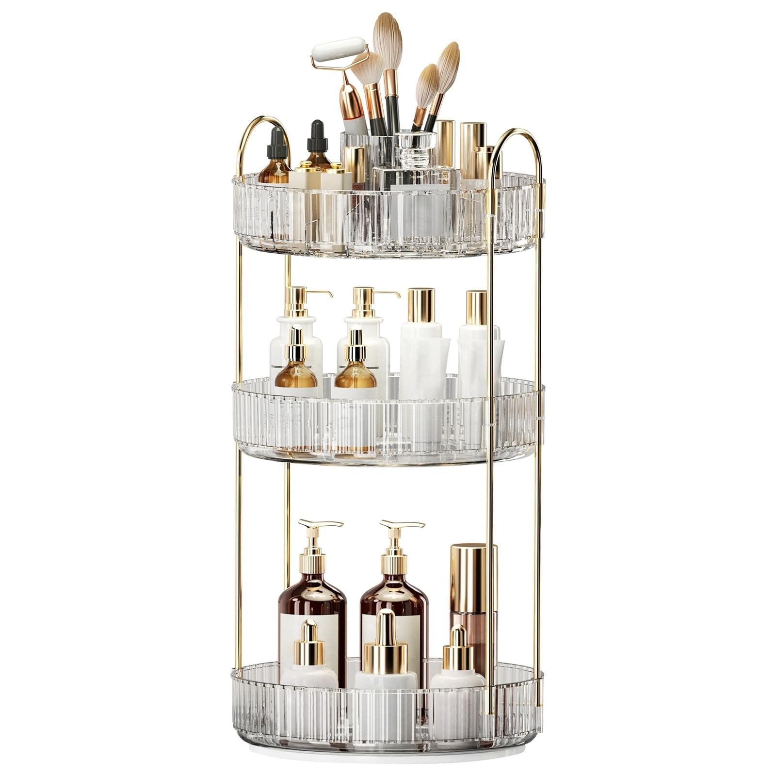Home Essentials Bathroom Rack - Organizzatore per Trucchi Rotante a 360°,