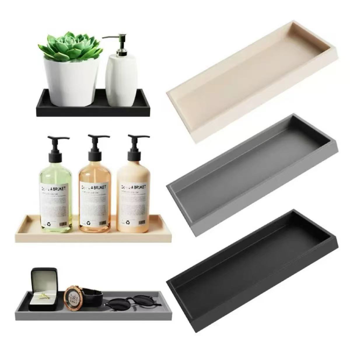 Zara Home Bathroom Tray - Vassoio da bagno in silicone per