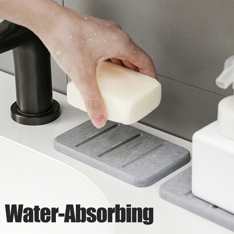 Home Bathroom Mats - Portasapone fango diatomea Tampone ad asciugatura