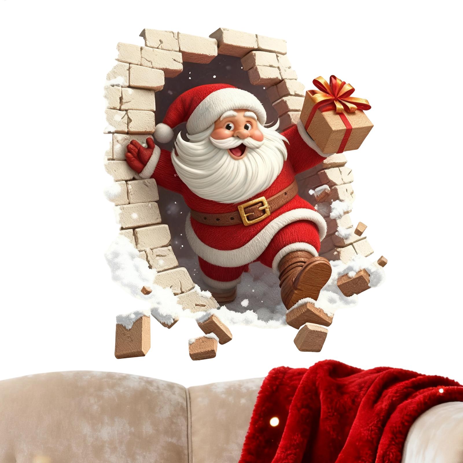 Home Bathroom Break - Adesivi murali Babbo Natale Adesivo da