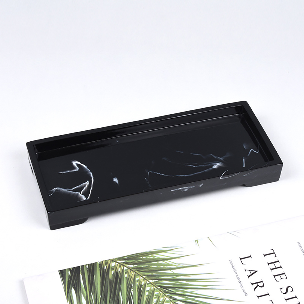 Zara Home Bathroom Tray - Vassoio in resina di marmo imitazione