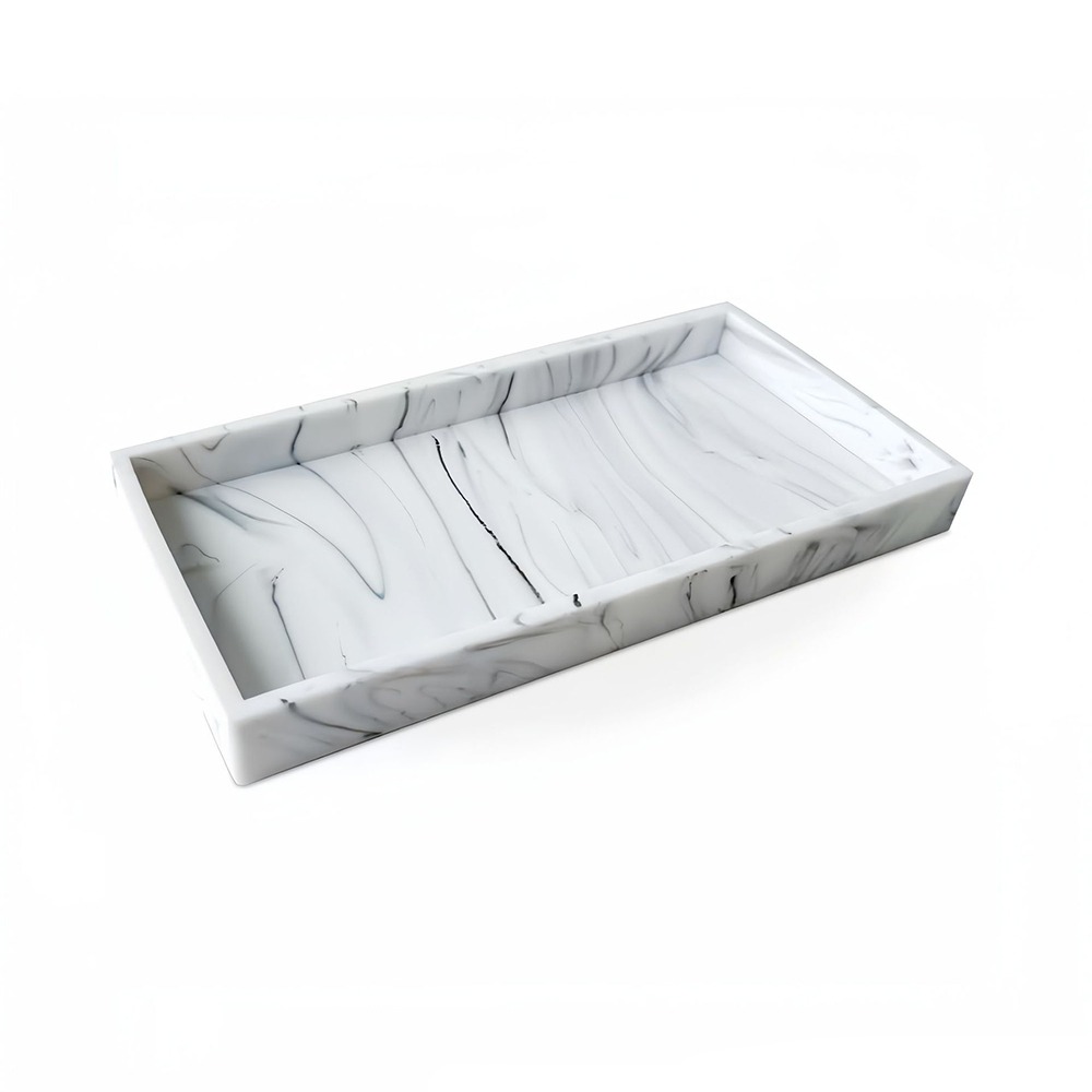 Zara Home Bathroom Tray - Vassoio Rettangolare Ispessito per Bagno, Organizzatore
