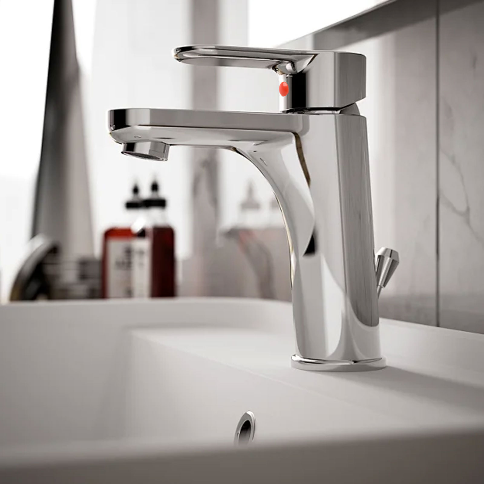 Home Bathroom Dimensions - Etichette per rubinetti rosso blu Etichette