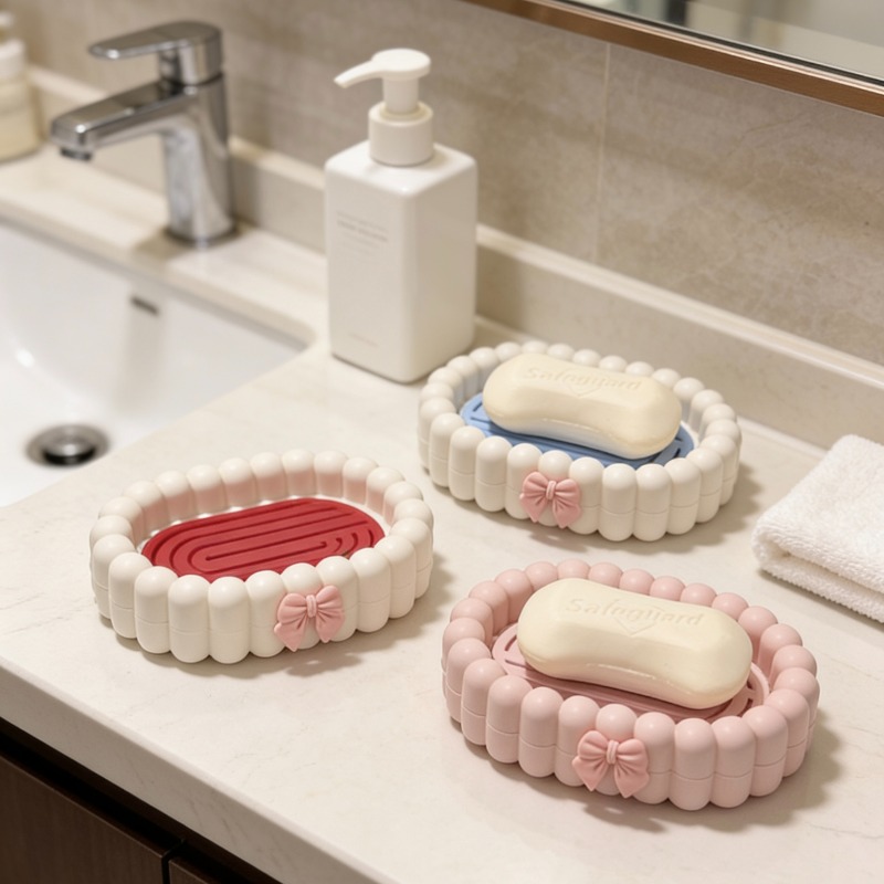 Home Essentials Bathroom Rack - Portasapone da Bagno, Grande Contenitore per