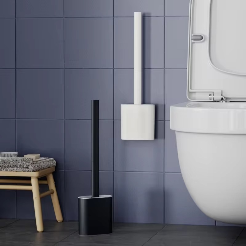 Home Bathroom Cleaning - 1PC spazzola per WC nera montata