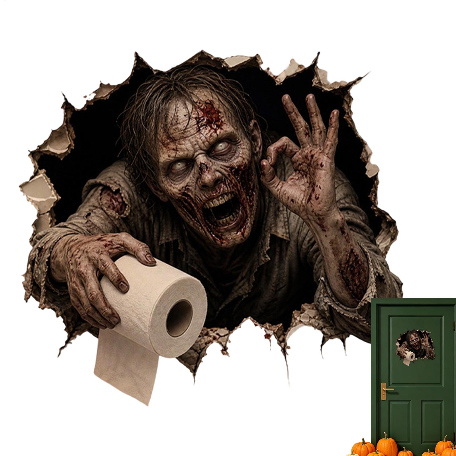 Home Bathroom Break - Adesivi per WC di Halloween, Decalcomania