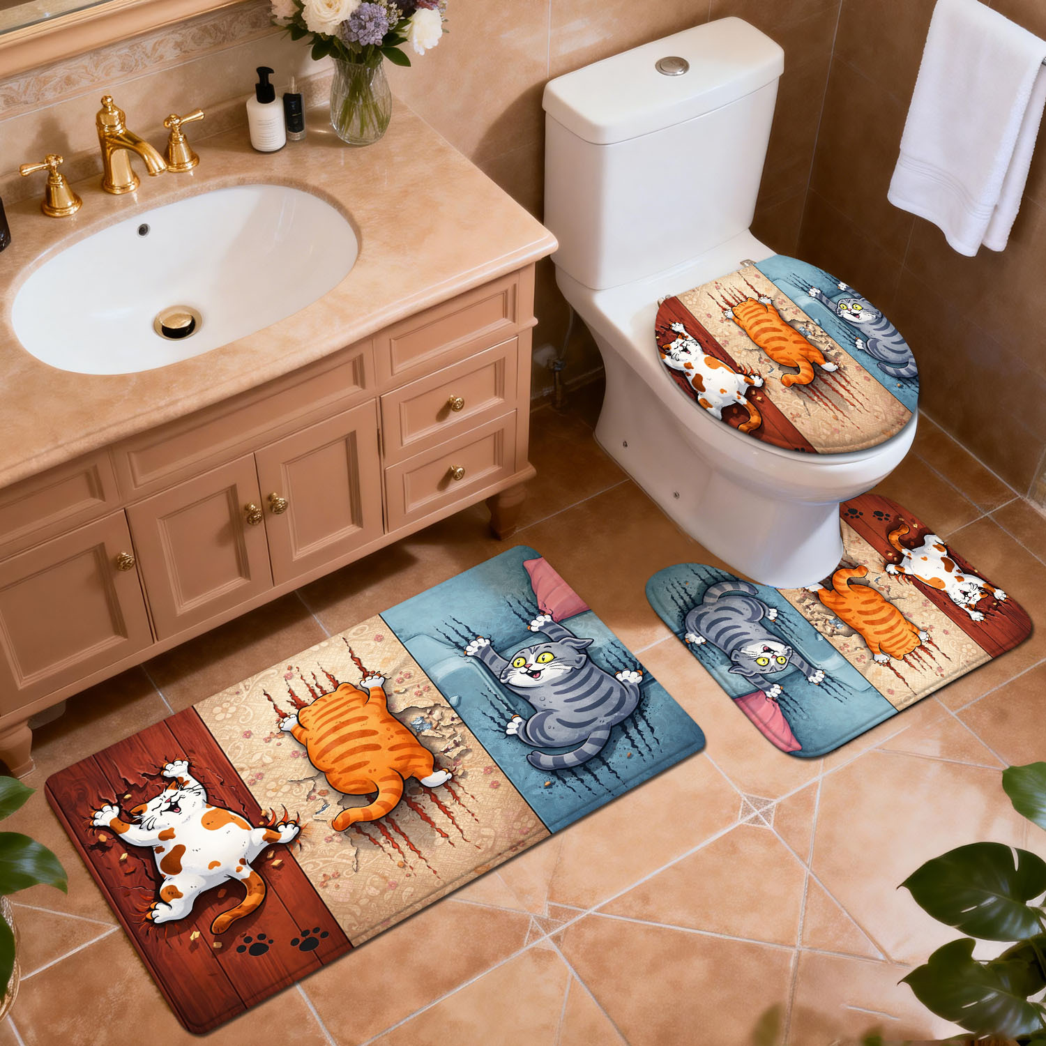 Set di 3 Tappetini da Bagno Di - Home Bathroom Break recensione e prezzo